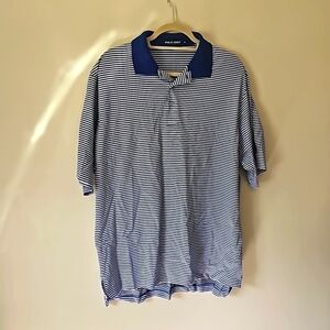 Ralph Lauren POLO Golf Shirt Striped Blue White XLarge